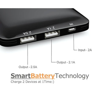 External batteries that have 2 ouput ports come in handy when your friend needs some juice too!