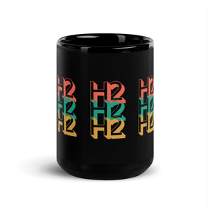 Black Glossy Mug H2 Retro Mug