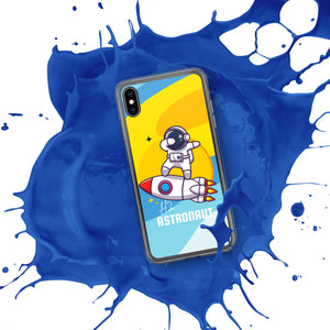Blue Space H2 Astronaut iPhone Case