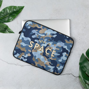 Blue Camo Lost in Space Laptop Sleeve