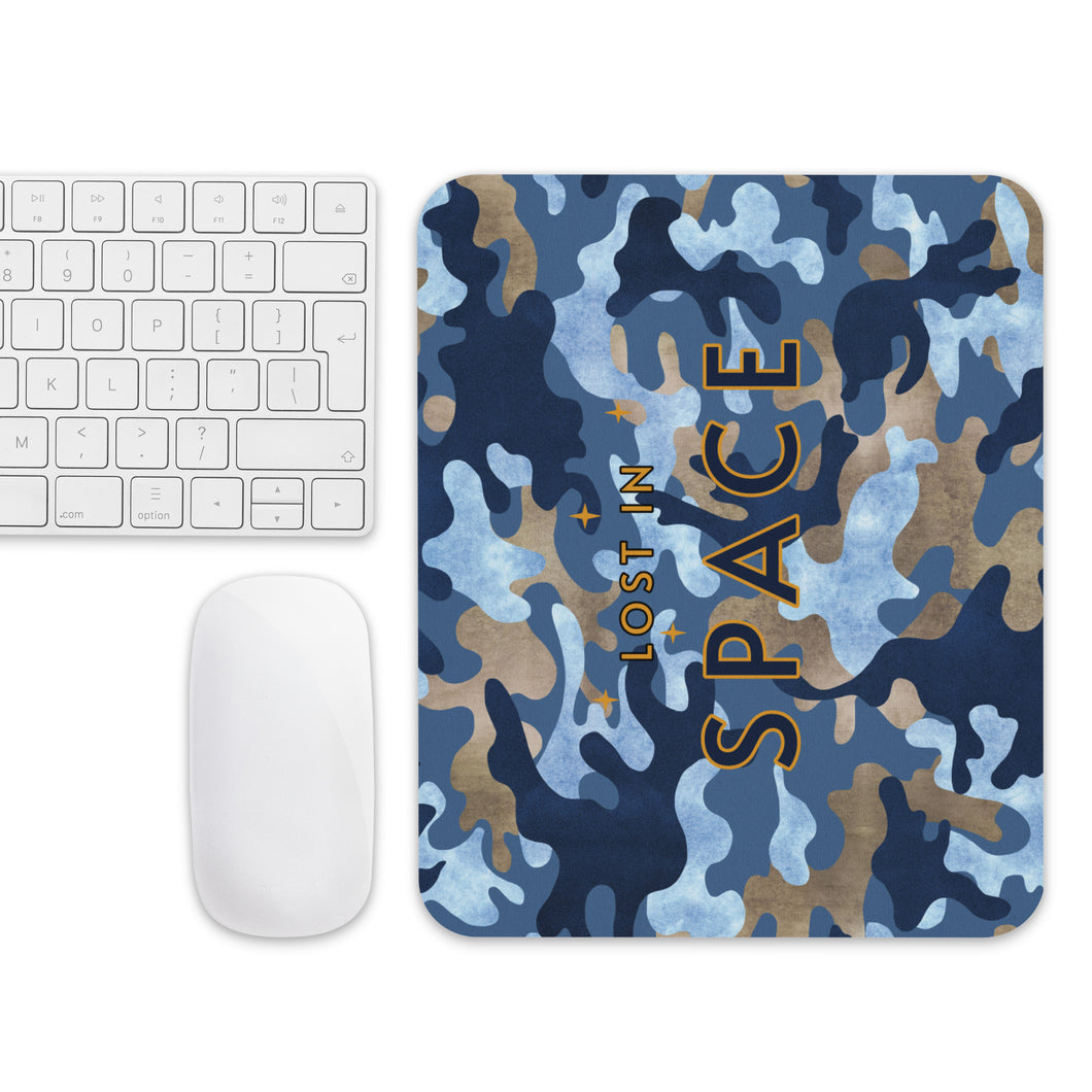 Camo Blue Lost in Space Mouse pad
