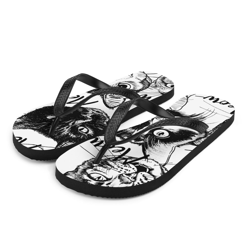 Cat Meow Flip-Flops
