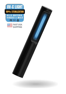 UV Light Sanitizer Wand Rechargeable UVC Light Disinfectant - Best for Killing 99% of Germs, Viruses, Bacteria, Mold (2PK)