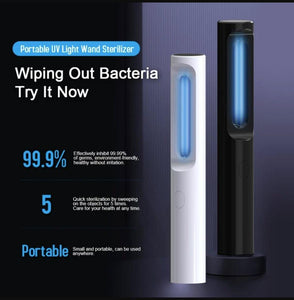 3 Pack UV Light Sanitizer Wand Rechargeable UVC Light Disinfectant - Best for Killing 99% of Germs, Viruses, Bacteria, Mold (Black)
