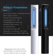 Load image into Gallery viewer, UV Light Sanitizer Wand Rechargeable UVC Light Disinfectant - Best for Killing 99% of Germs, Viruses, Bacteria, Mold (2PK)
