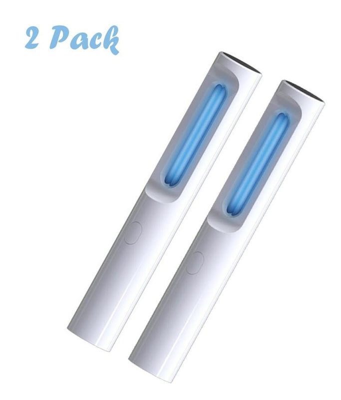 UV Light Sanitizer Wand Rechargeable UVC Light Disinfectant - Best for Killing 99% of Germs, Viruses, Bacteria, Mold (2PK)