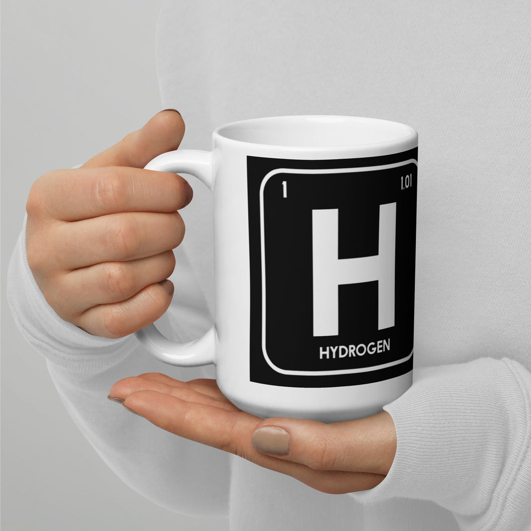 H2 Everything Flows White glossy mug