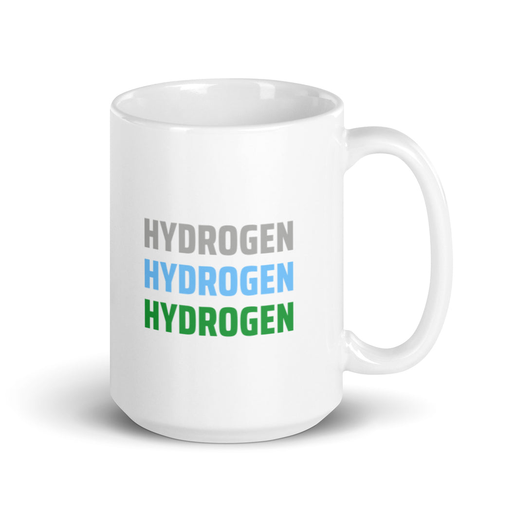 Colors of Hydrogen White glossy mug