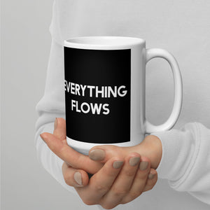 H2 Everything Flows White glossy mug